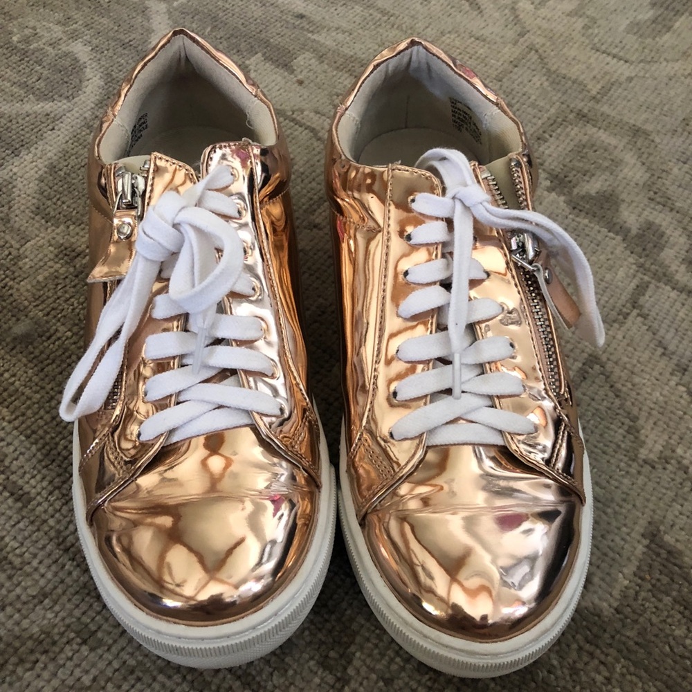 Steve Madden Reflective Rose Gold Sneakers